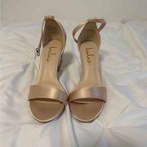 Lulu's Blush Ankle Strap Heels